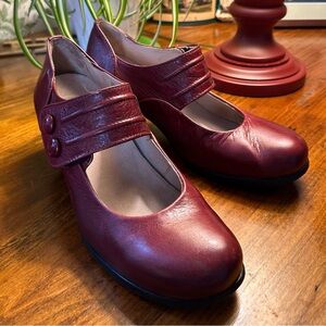 Miz Mooz Ruby Red “Fiddle” Mary Janes